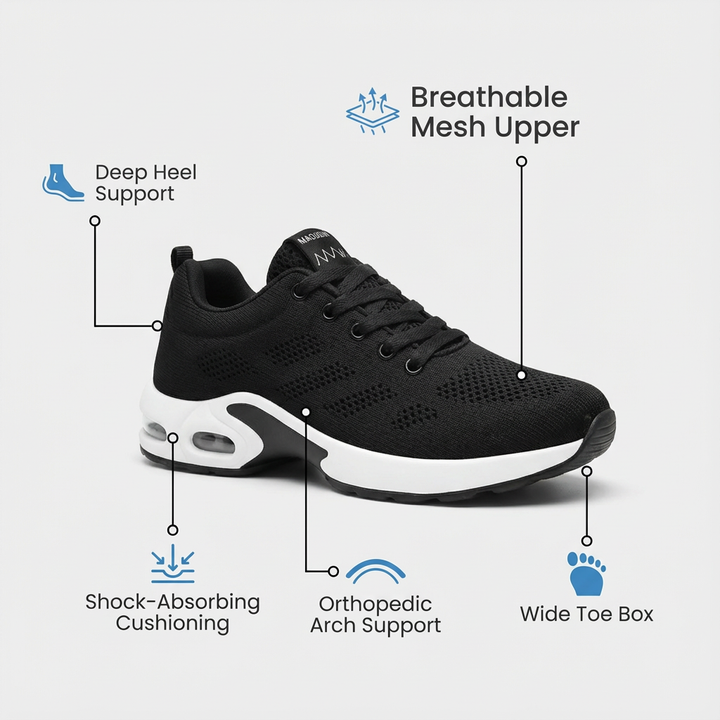 Orthora Pro – 12-Stunden-Schuh für Linderung von Fersen- und Plantarfasziitis (Unisex)