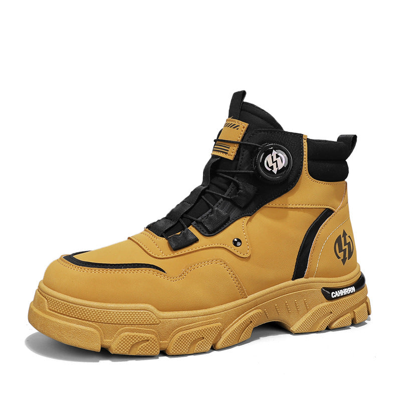 Herren Rutschfeste Herren-Freizeitschuhe mit dickem Sohlenboden und hohem Schaft