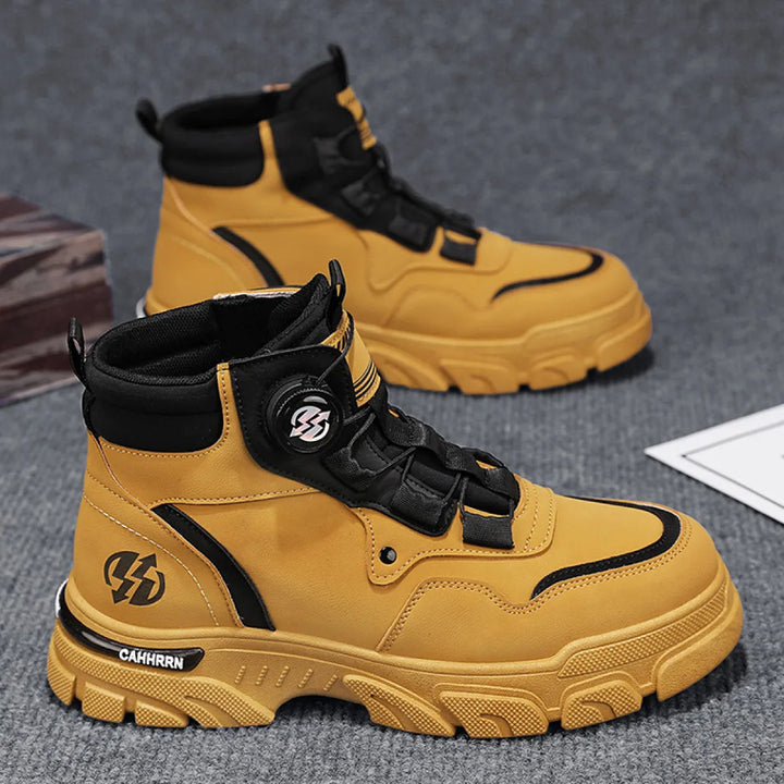 Herren Rutschfeste Herren-Freizeitschuhe mit dickem Sohlenboden und hohem Schaft