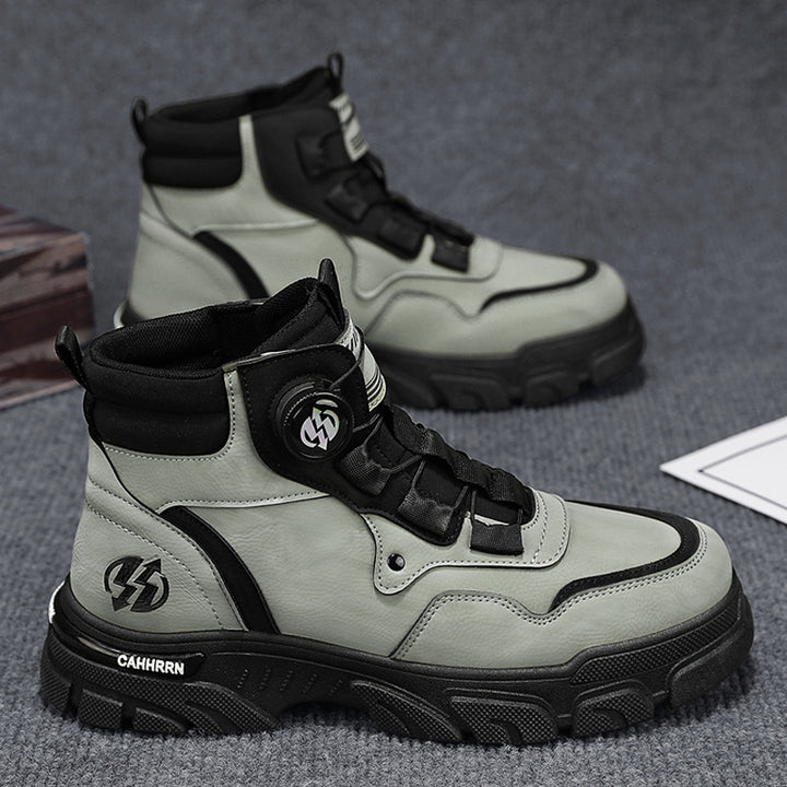 Herren Rutschfeste Herren-Freizeitschuhe mit dickem Sohlenboden und hohem Schaft