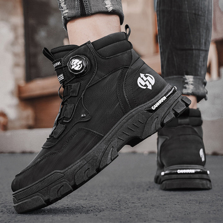 Herren Rutschfeste Herren-Freizeitschuhe mit dickem Sohlenboden und hohem Schaft