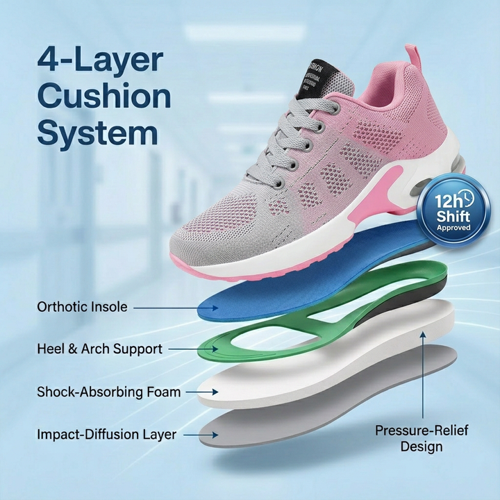 Orthora Pro – 12-Stunden-Schichtschuhe zur Linderung von Fersen- und Plantarfasziitis (Unisex)