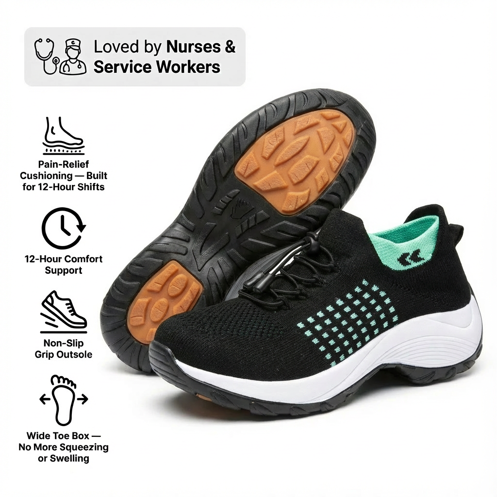 ShiftPro – 12-Stunden-Komfortschuhe zur Linderung von Fersen- und Plantarfasziitis (BOGO)