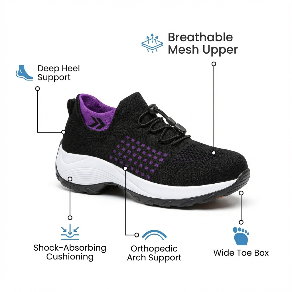 ShiftPro – 12-Stunden Komfortschuhe für Linderung von Fersen- und Plantarfasziitis