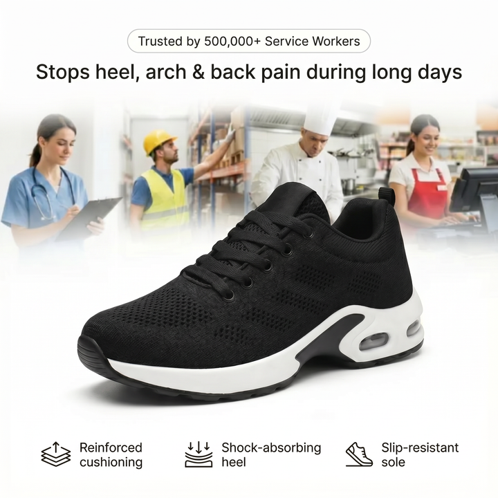 Orthora Pro — 12-Stunden-Schuh für ganztägige Fuß-, Knie- und Rückenschmerzlinderung