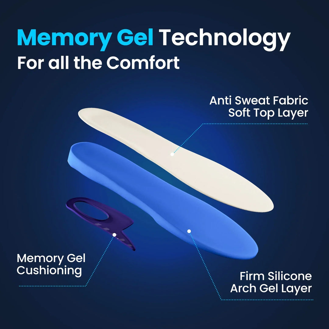 3er-Pack Memory-Sole Gel Sport Orthopädische Einlagen